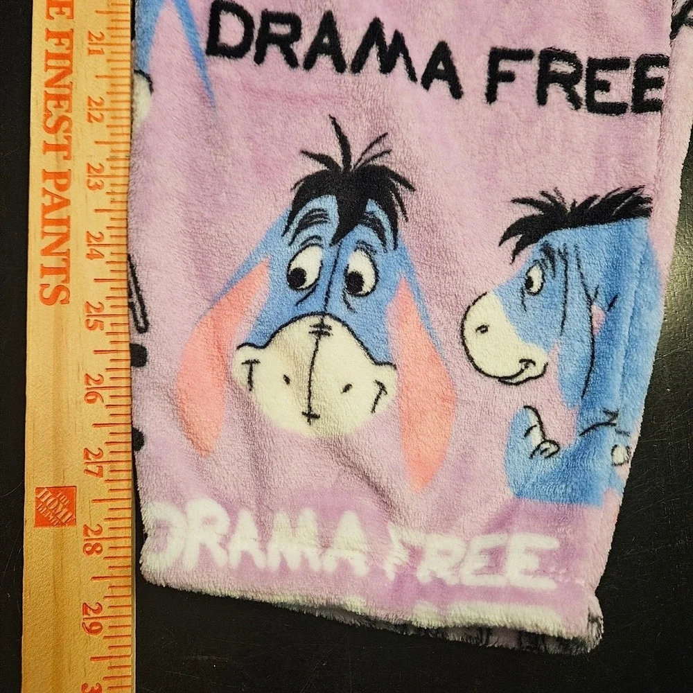 Disney Eeyore Purple Drama Free Fleece Leisure Pajama Pants XL Cozy Lounge Sleep - Picture 12 of 14